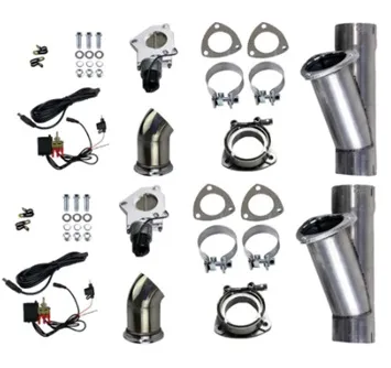 3'' Electric Cutout with Y-pipe and Turndown 2-PACK