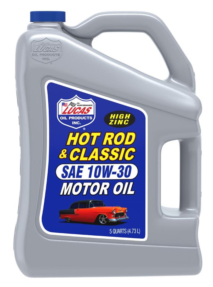 luc-10679 Lucas Hot Rod & Classic Car Motor Oil SAE 10W-30 5qtr - Afbeelding 1